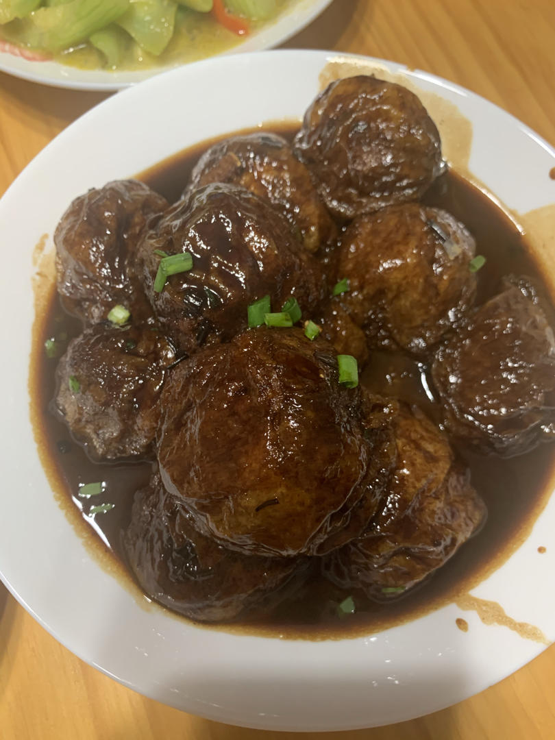 红烧油面筋塞肉