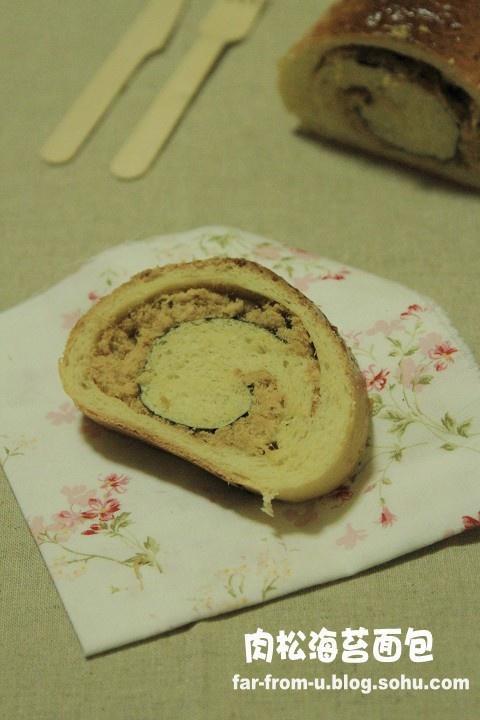 肉松海苔面包的做法