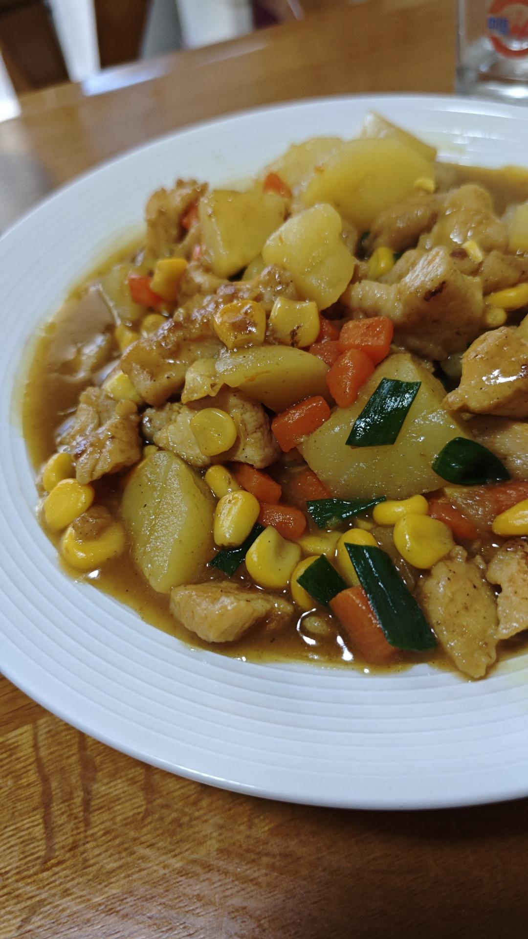 鸡胸肉炒土豆