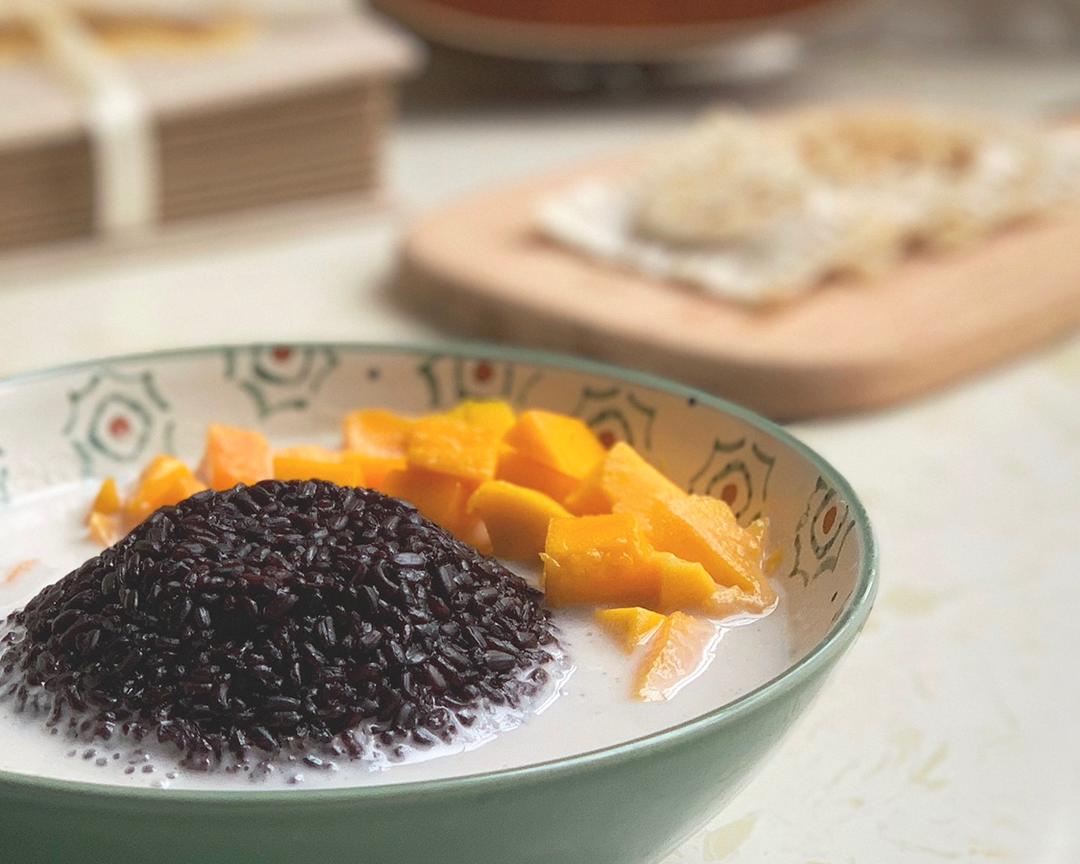 超简单🌟芒果黑米捞