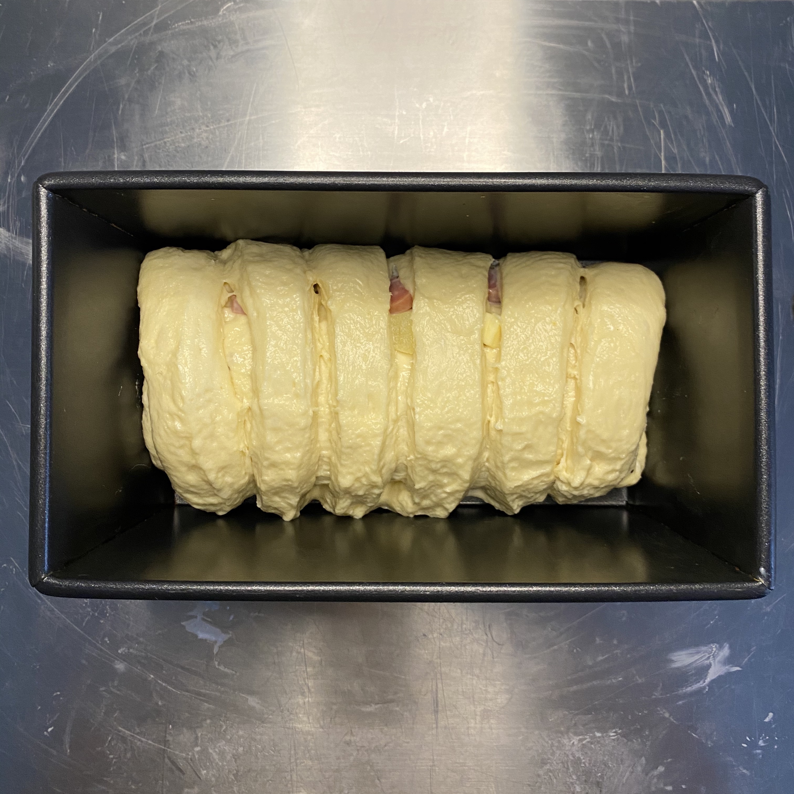一口下去超级满足的🥔土豆火腿芝士吐司🍞（450g低糖模具）的做法 步骤10