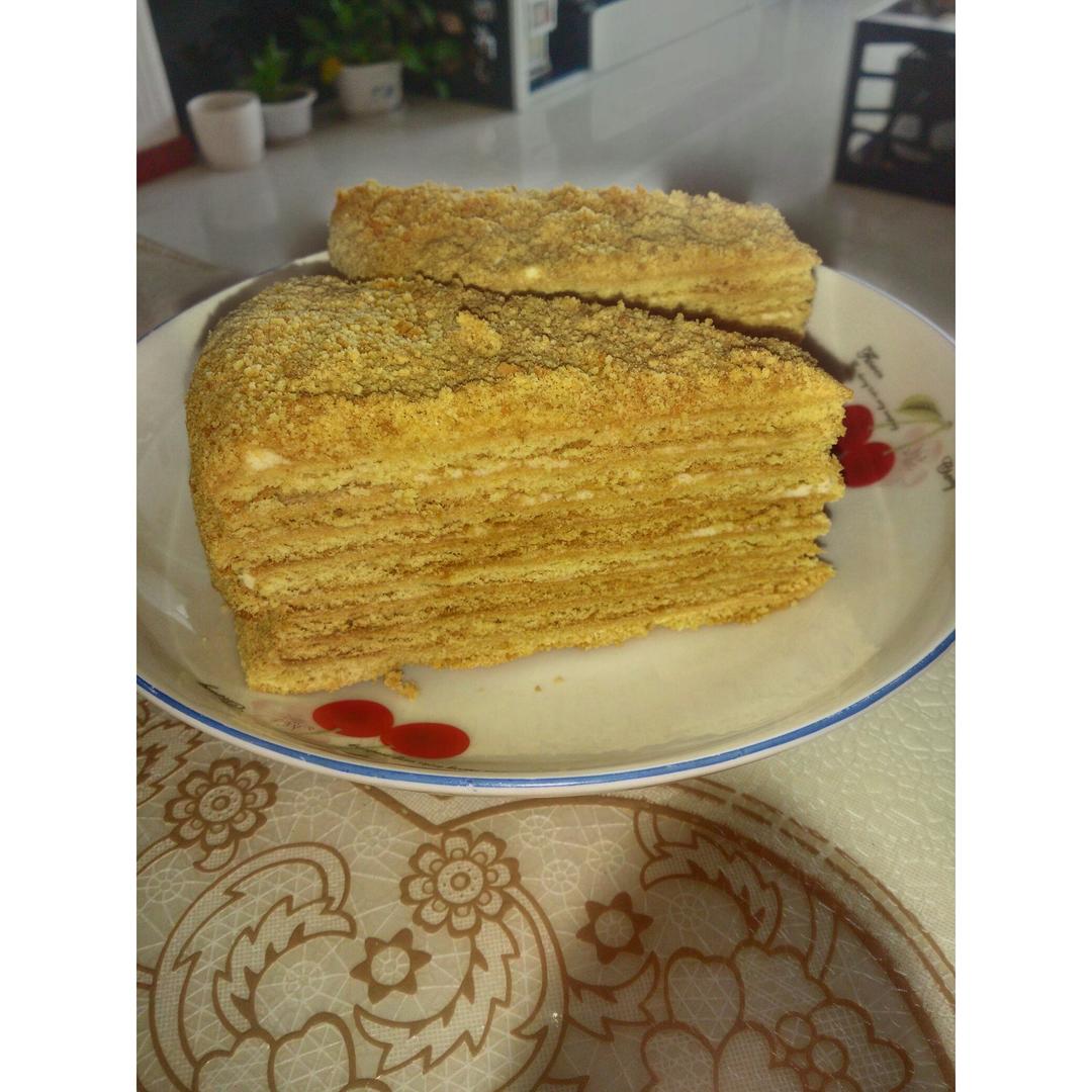 俄罗斯蜂蜜蛋糕   千层蛋糕【又名提拉米苏】