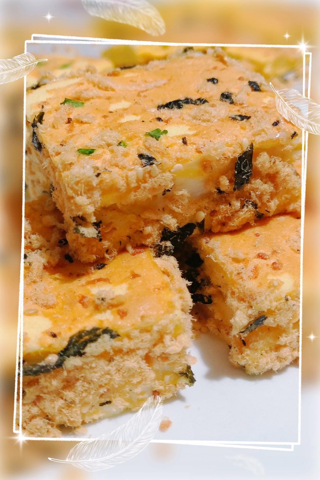 不用卷的肉松蛋糕～