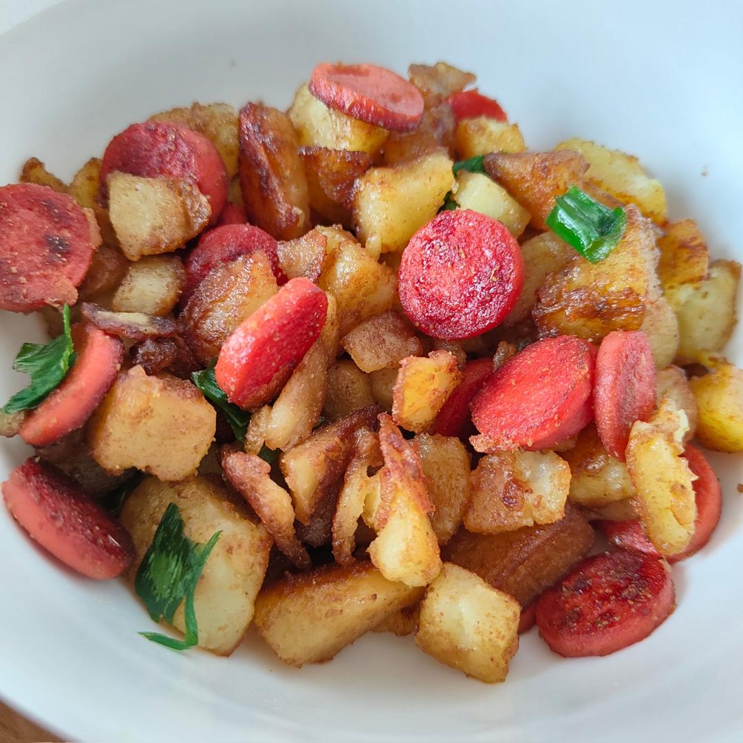 烧烤风味的土豆小香肠