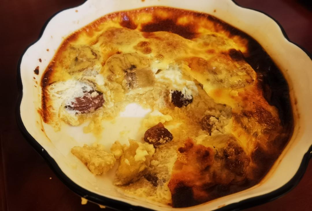 烤香蕉麦片布丁