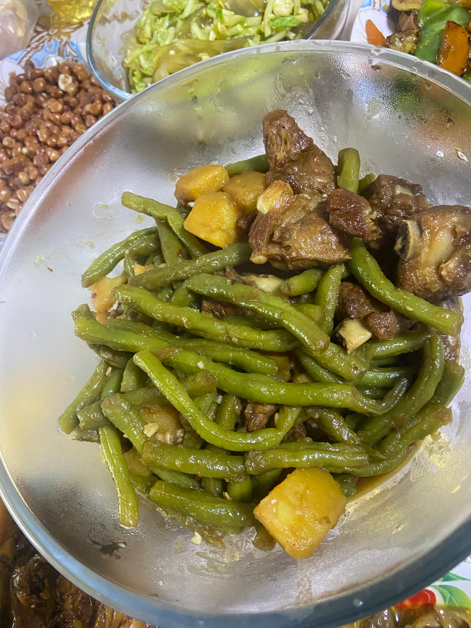 硬菜代表--排骨炖豆角土豆（豆角焖面胚子）