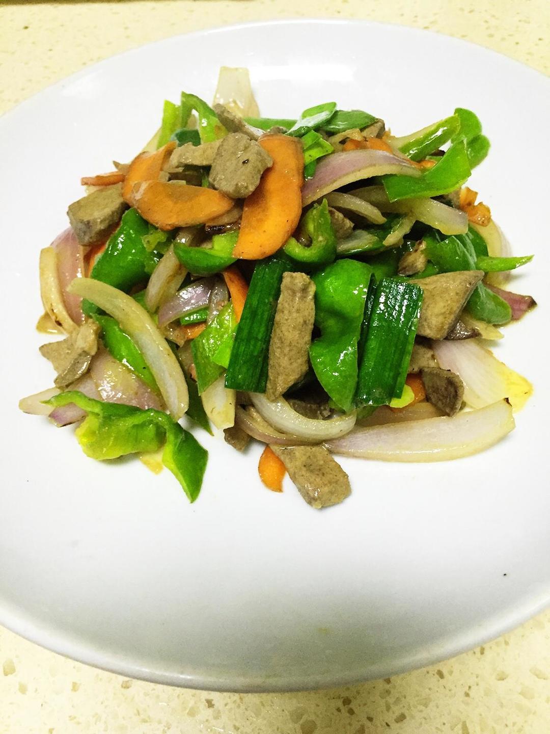 爆炒猪肝（简易家庭版）的做法