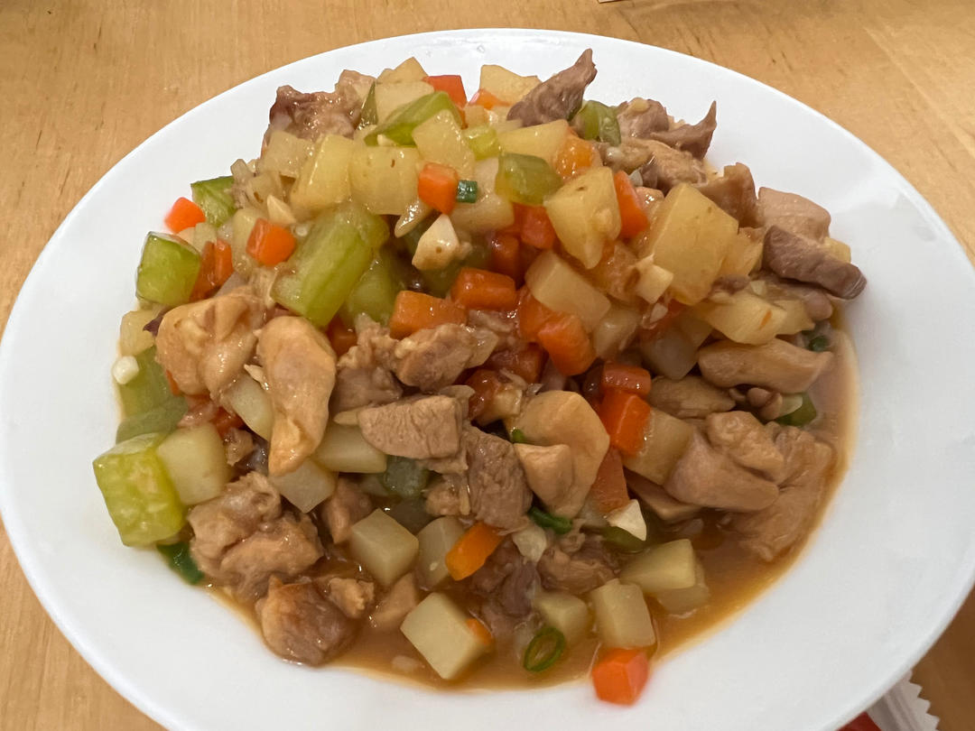鸡肉盖浇饭