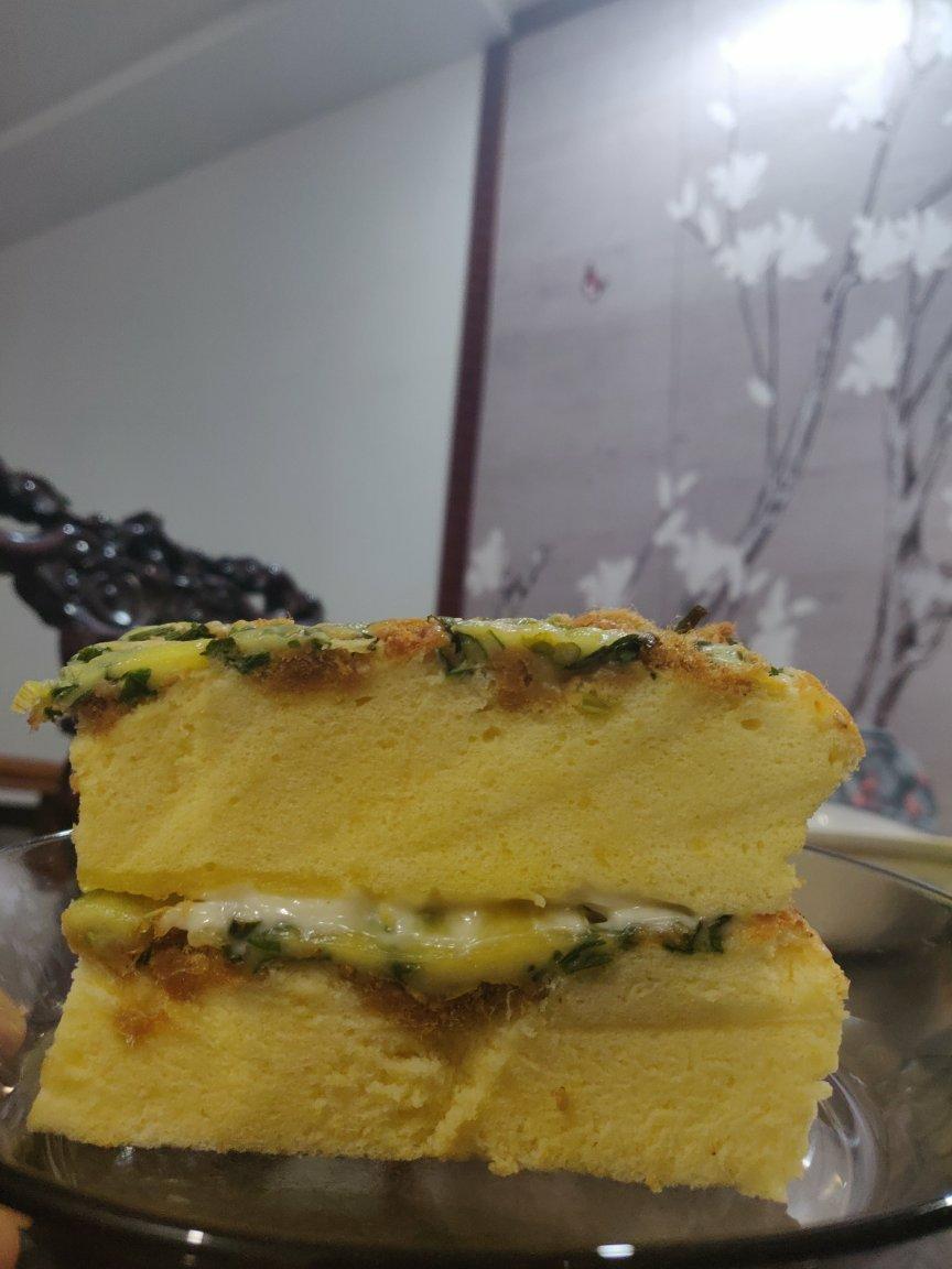 芝麻香葱肉松蛋糕（咸味）