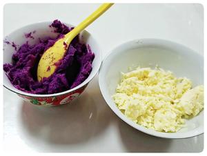 网红紫薯芝士仙豆糕的做法 步骤3