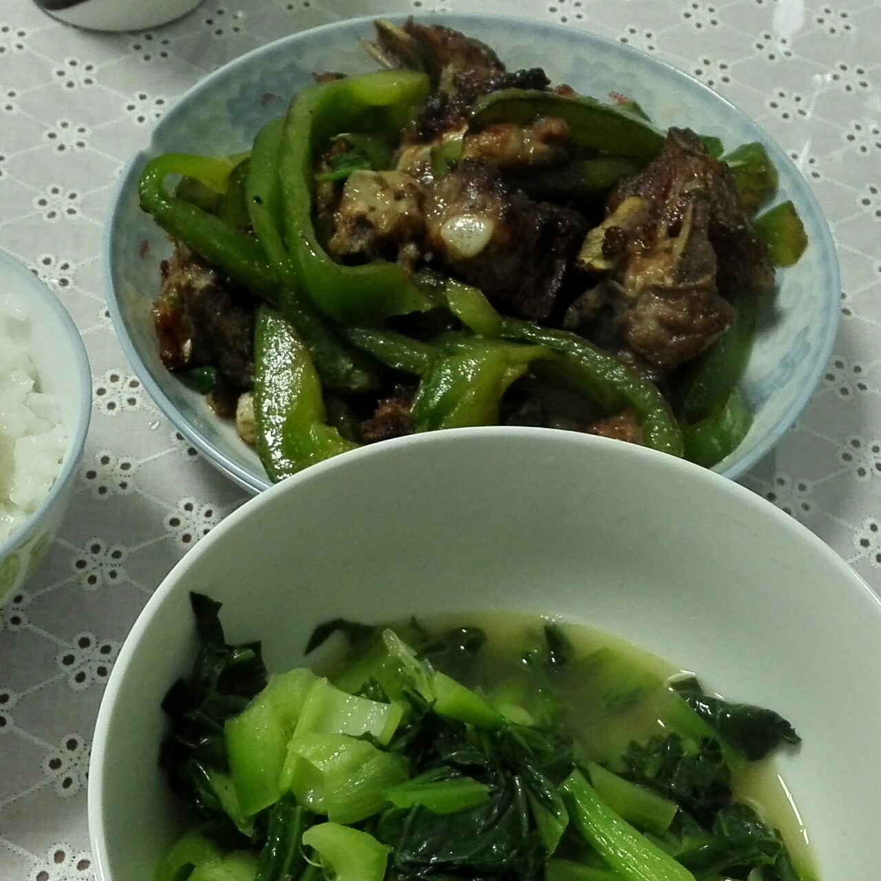 双椒煎排骨