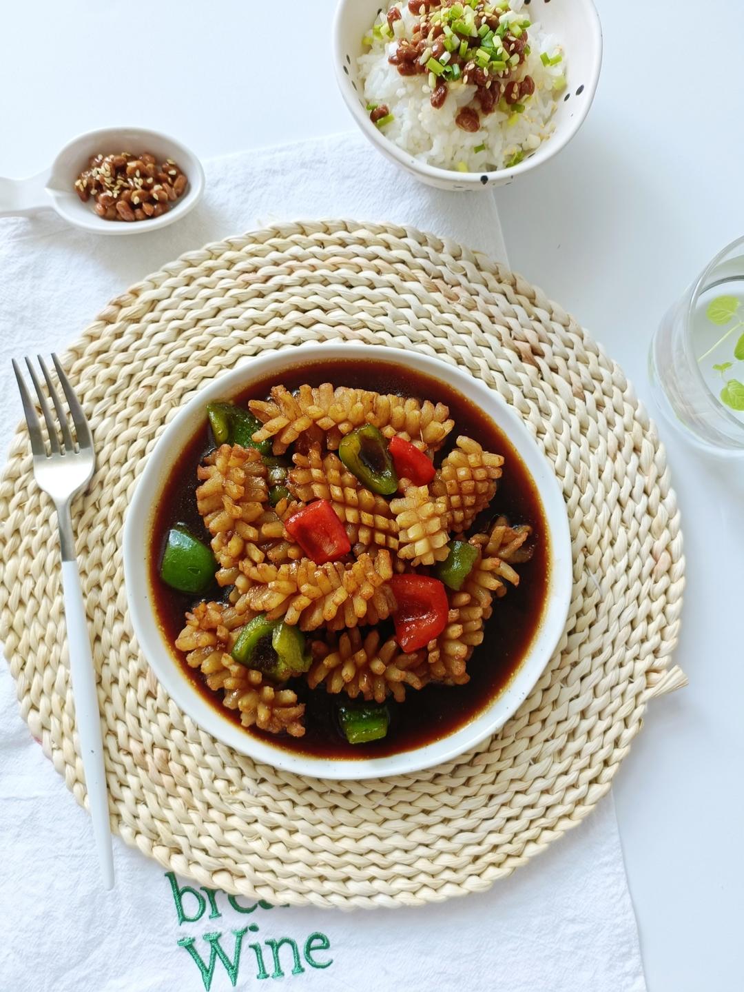 红红火火的～爆炒鱿鱼花！