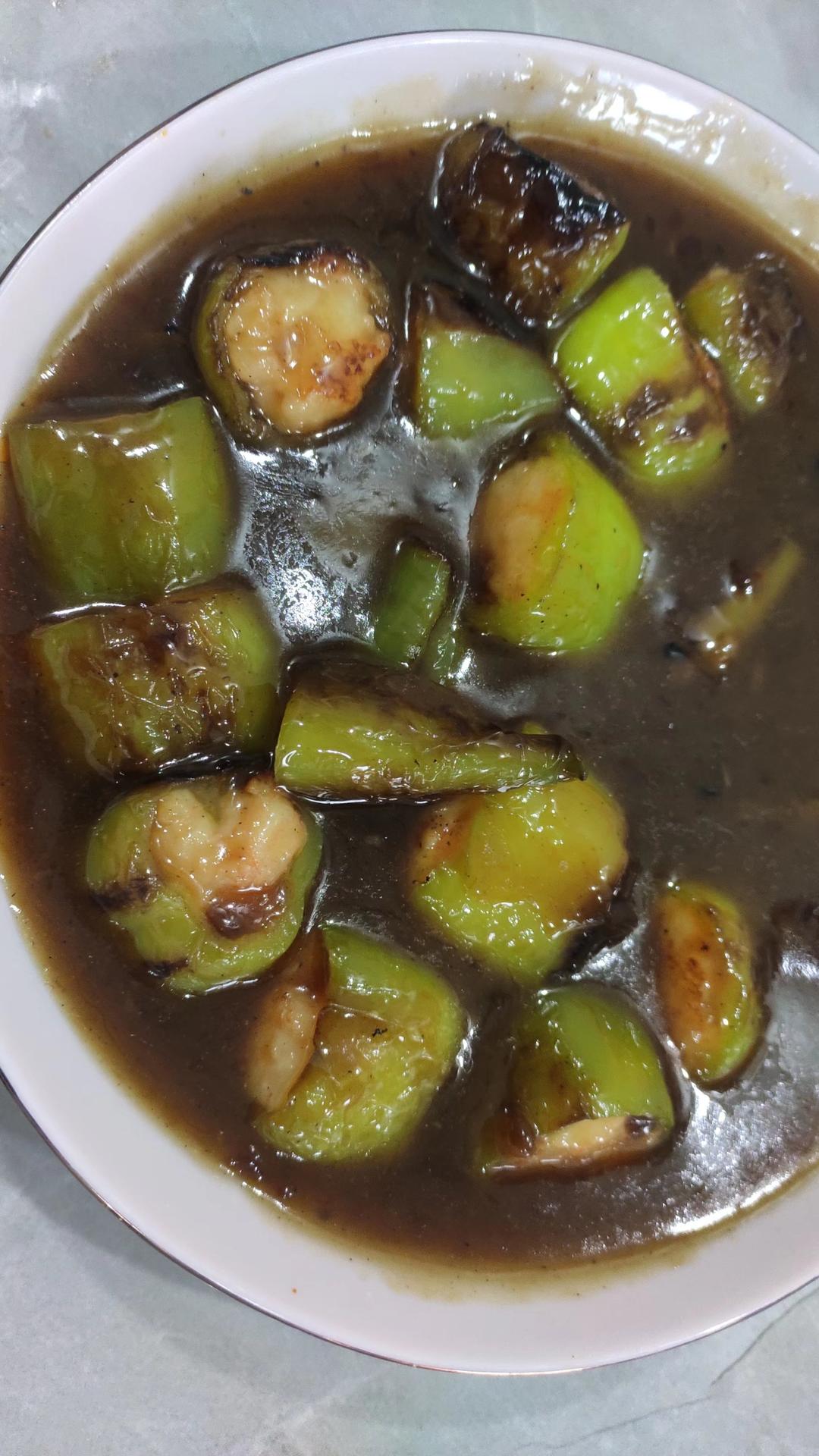 超下饭的青椒酿虾滑