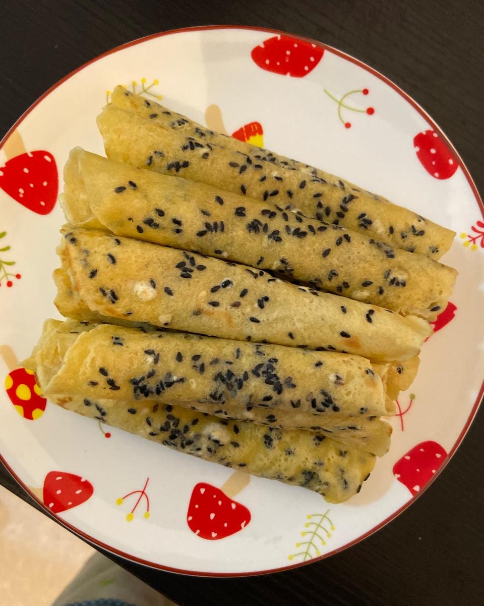 宝宝爱吃的平底锅蛋卷