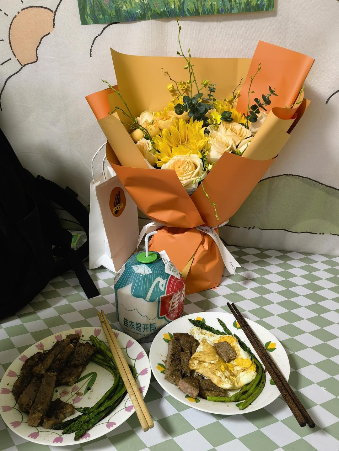 黑胡椒煎芦笋（新手水焯版）——牛排搭档