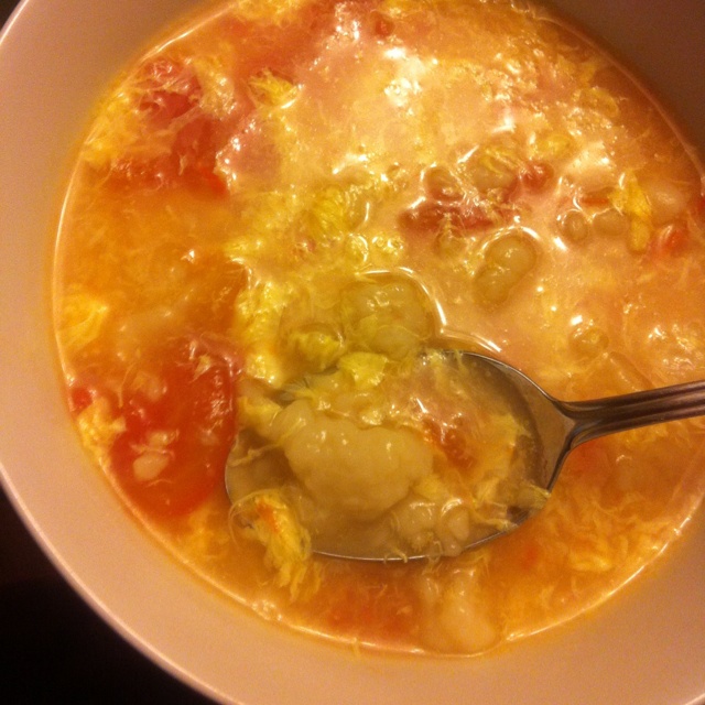 西红柿鸡蛋疙瘩汤