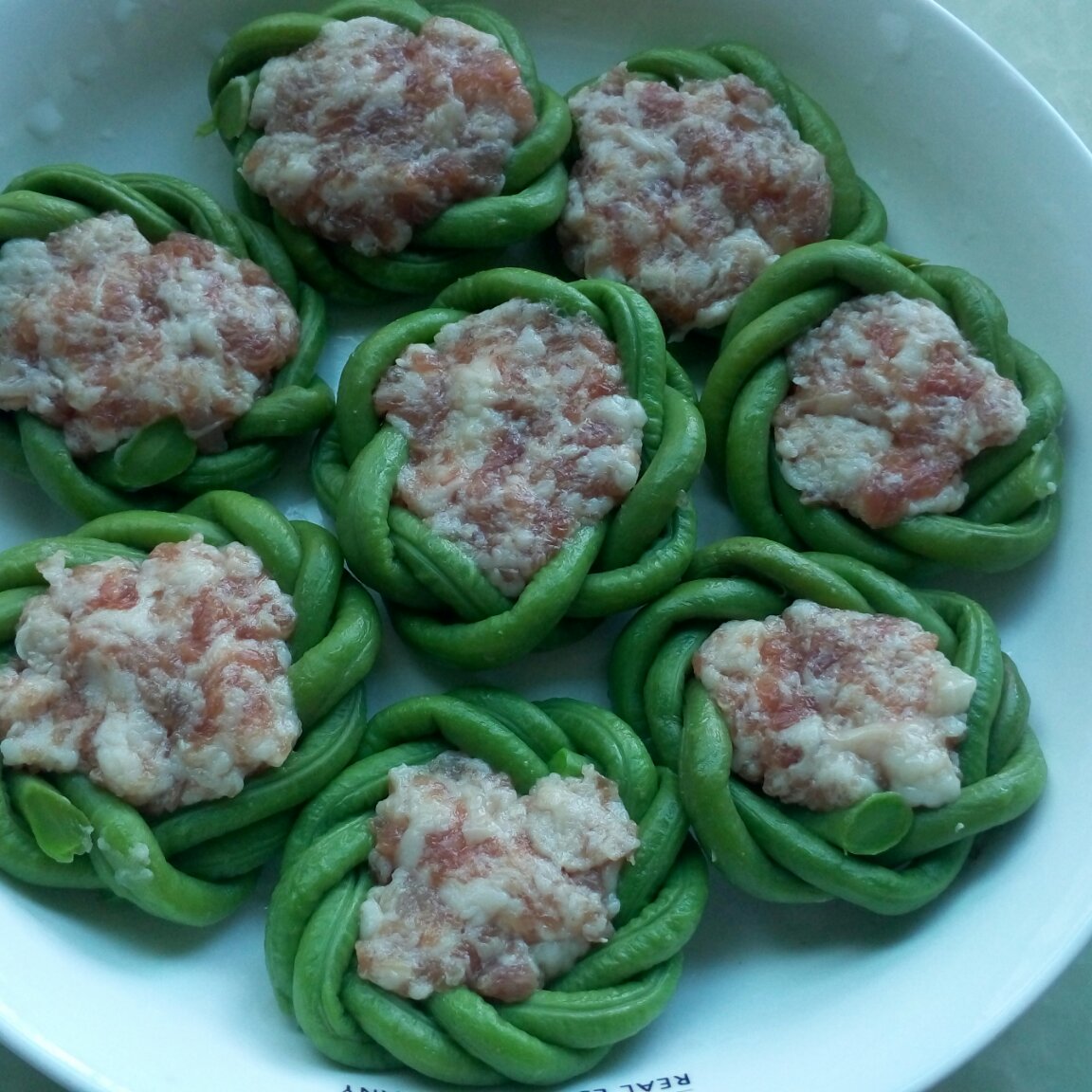 豇豆酿肉（附豇豆圈编法）