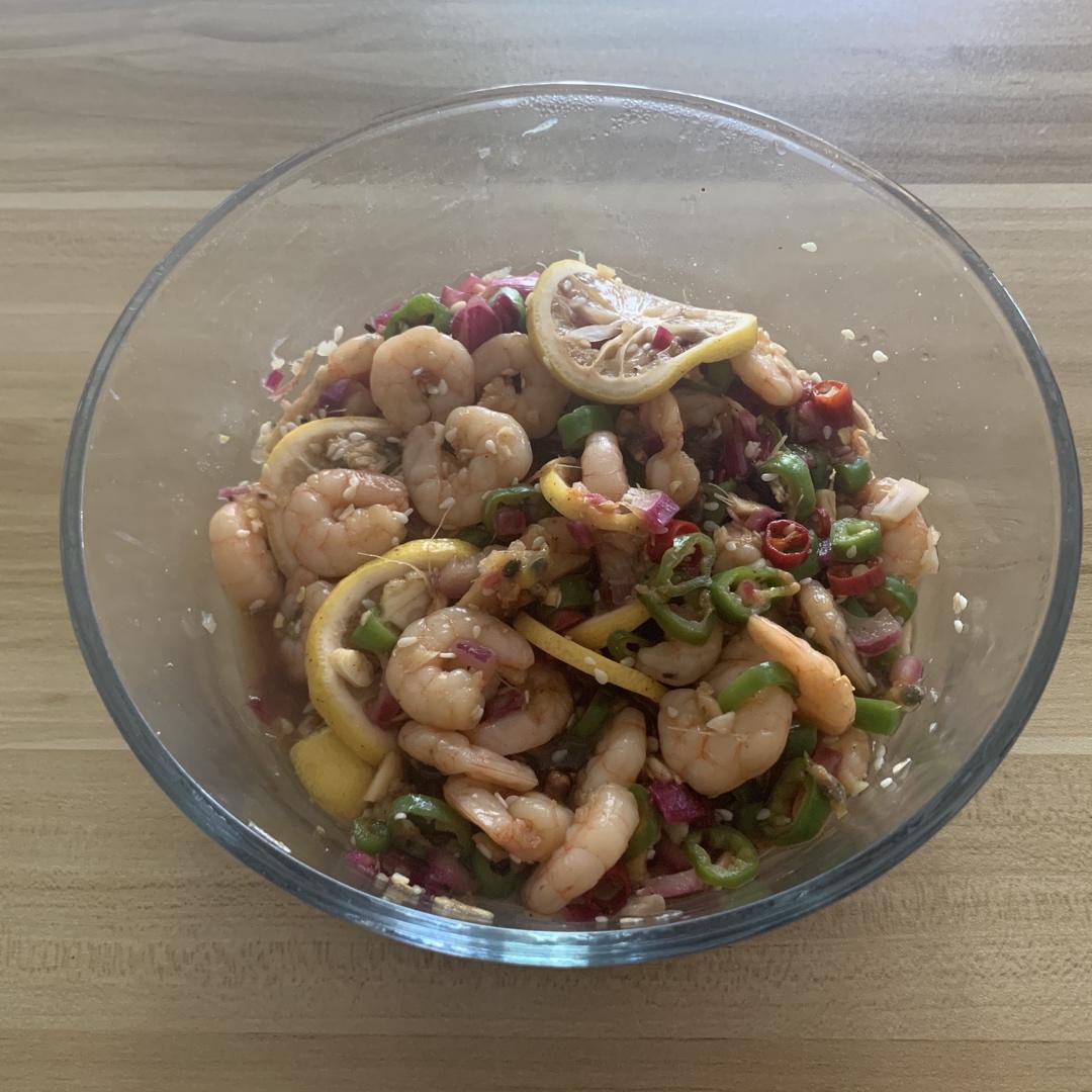 酸酸辣辣柠檬虾