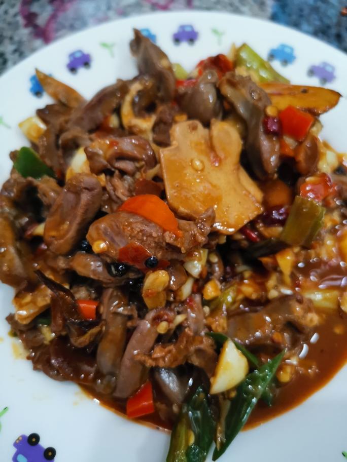 简易版香辣鸭心