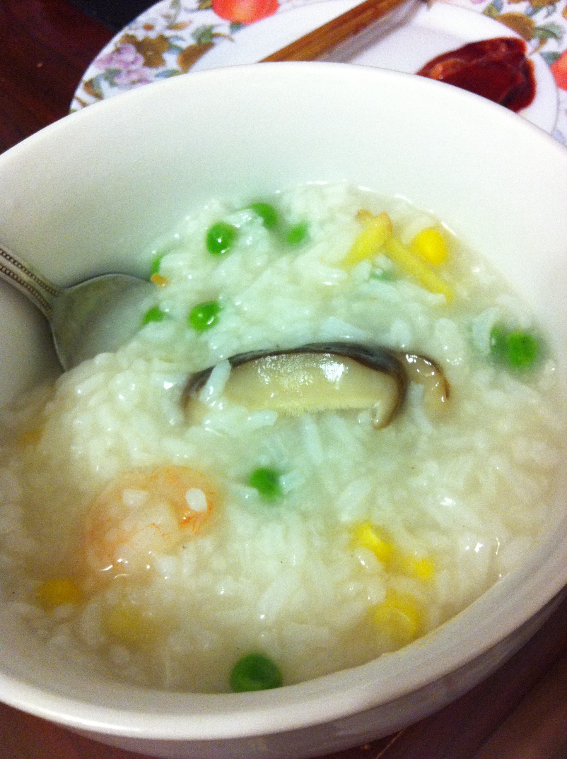 meiqiu做的香菇田园蔬菜粥