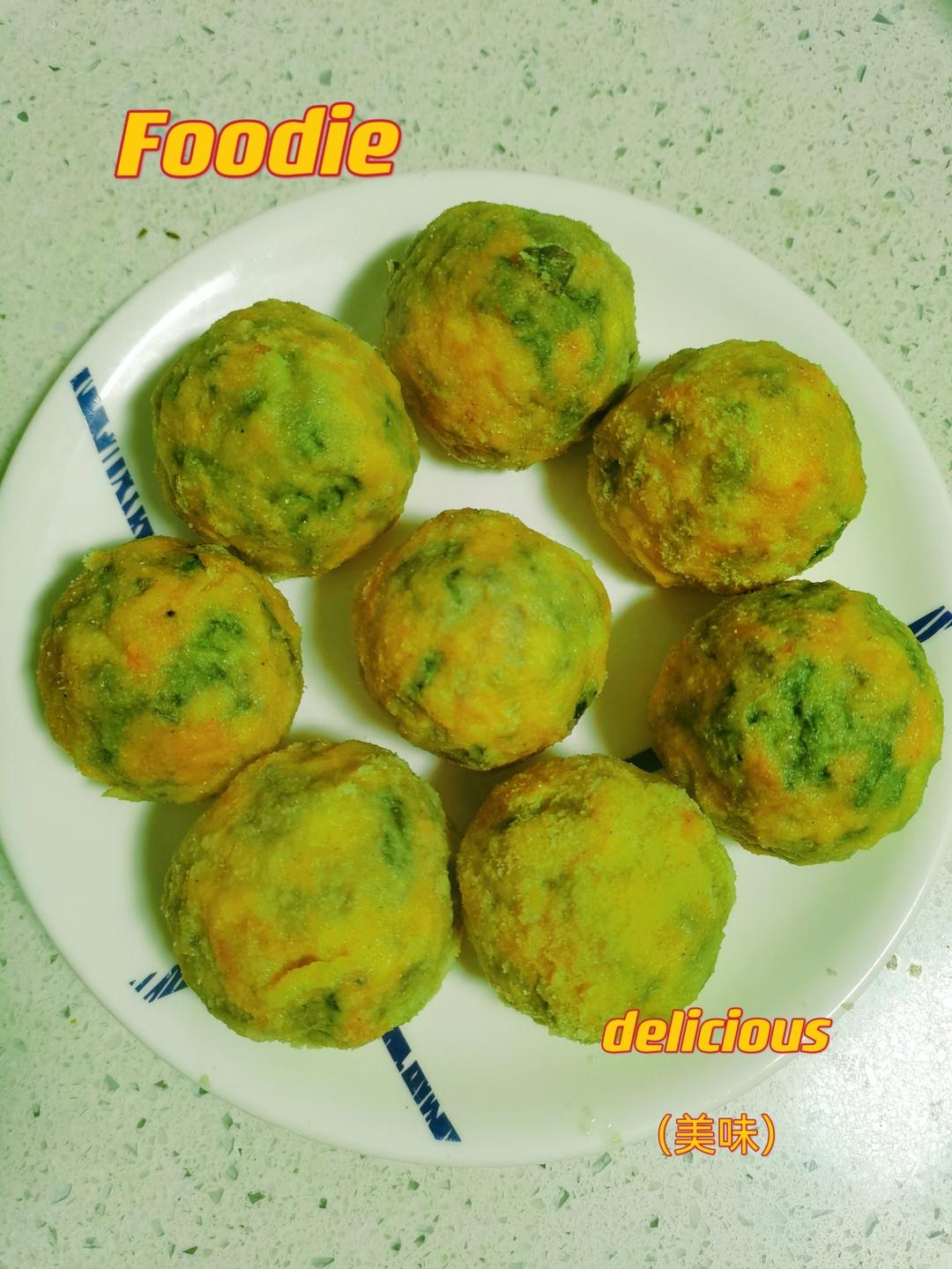 （减脂）玉米面菜团子