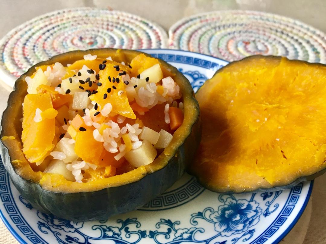 连皮都能吃的迷你南瓜焗饭～