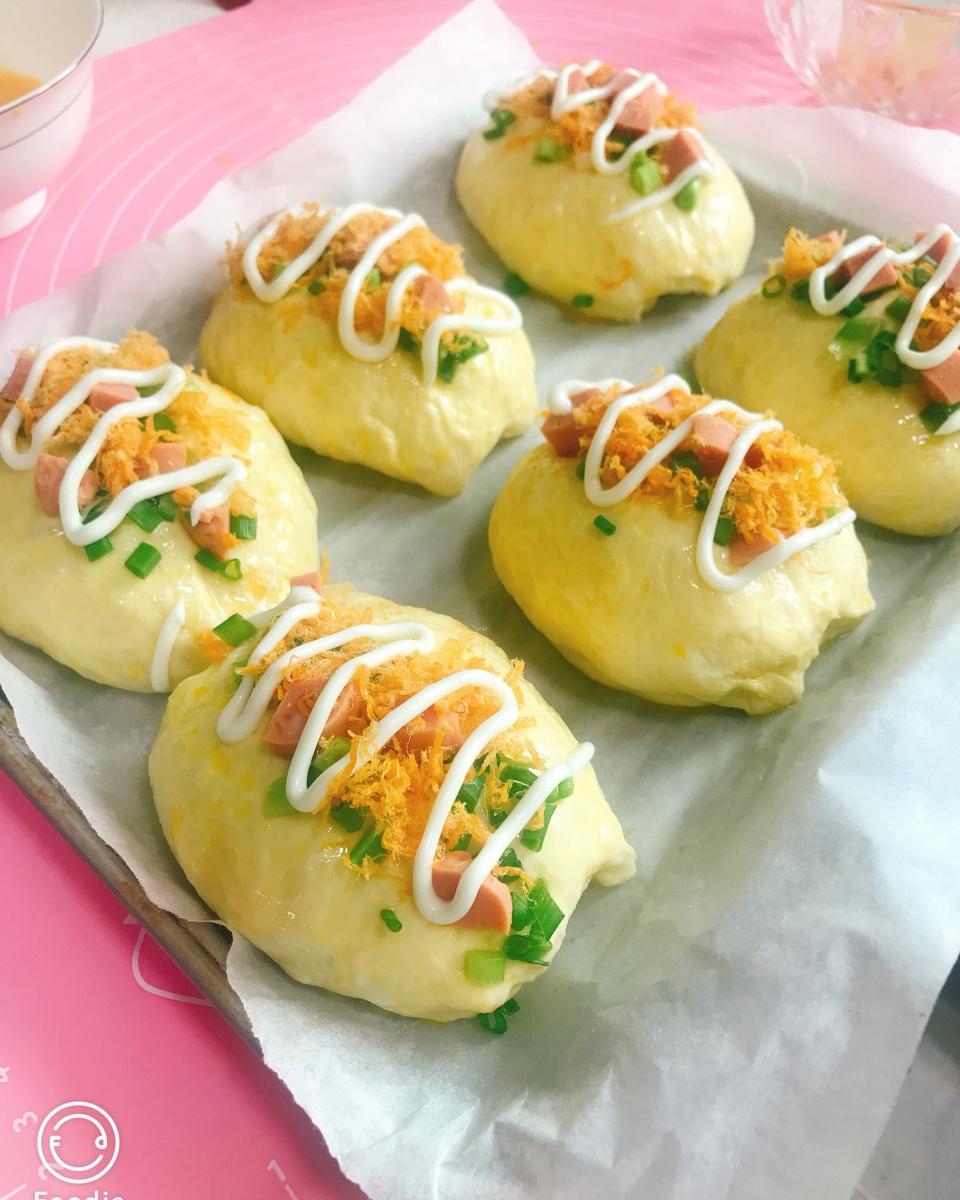 香葱火腿肉松面包