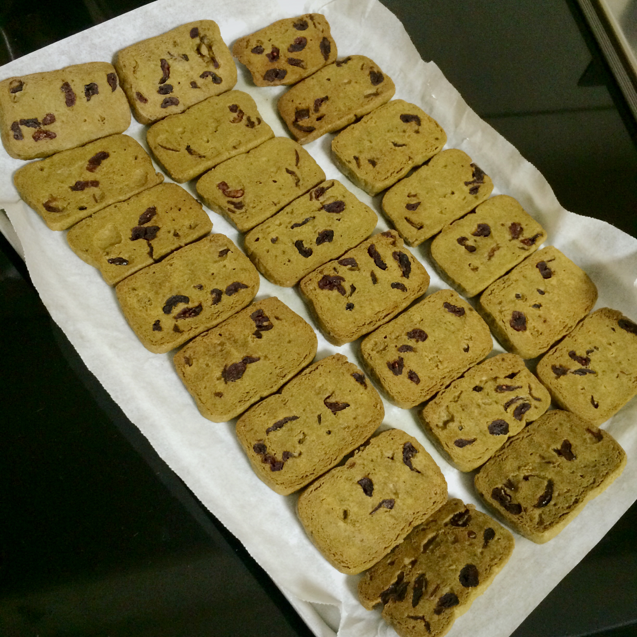 抹茶蔓越莓饼干