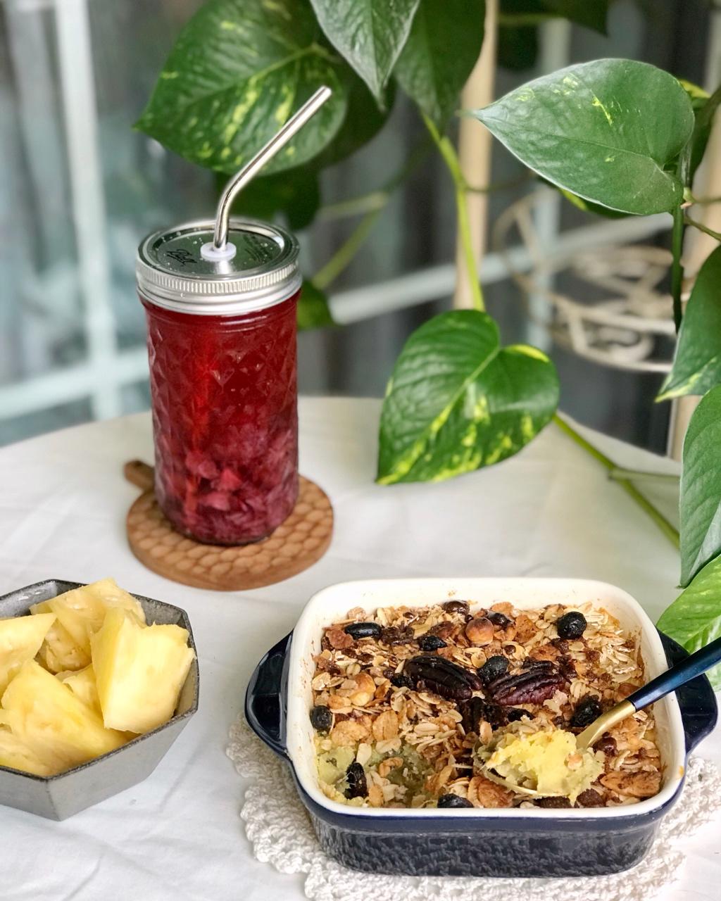 粉糯红薯泥配燕麦酥丨健康·三餐