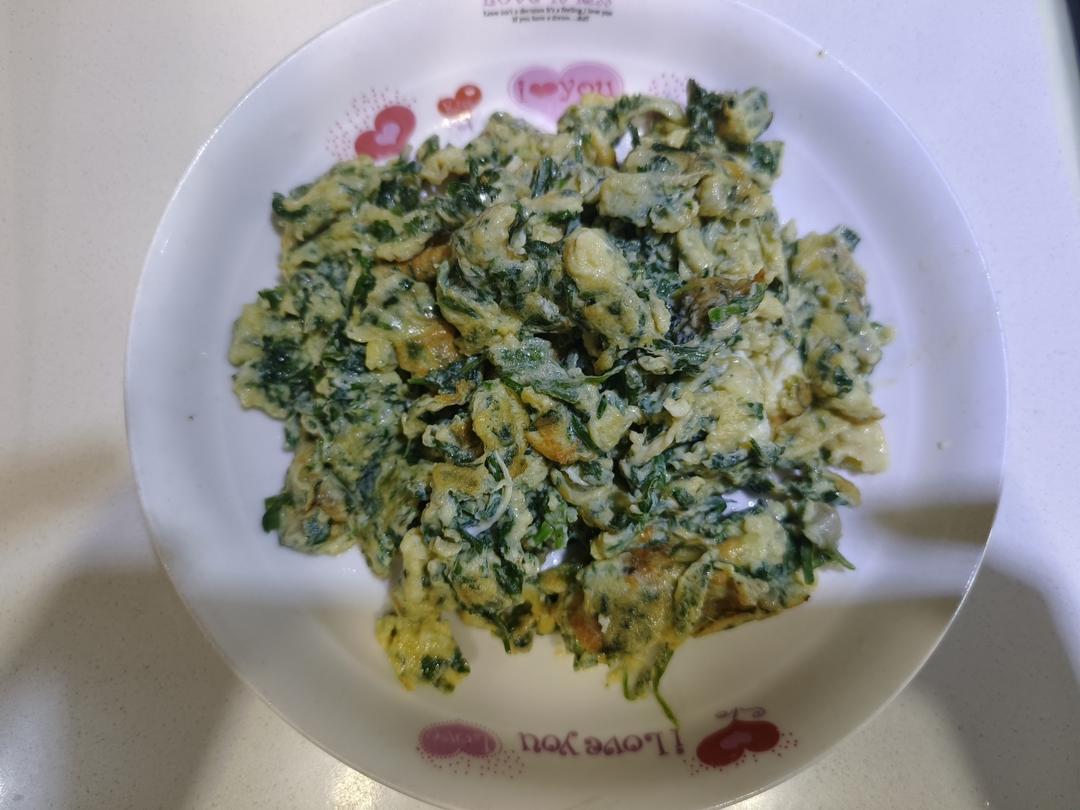 荠菜炒鸡蛋