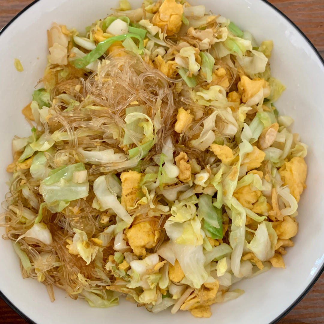超下饭包菜炒粉丝
