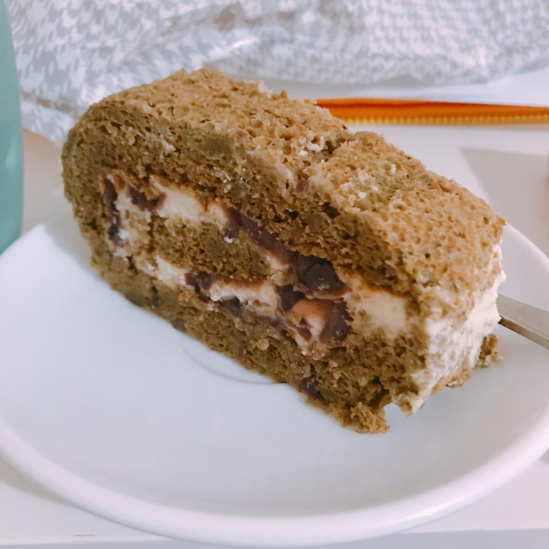 抹茶蜜豆蛋糕卷