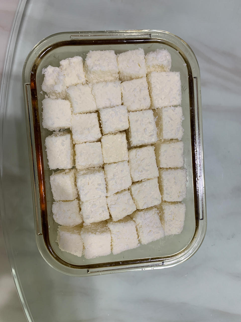 椰丝牛奶小方--椰浆版