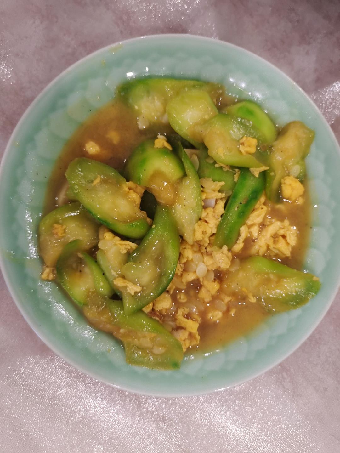 简单快手，五分钟搞定的丝瓜炒蛋