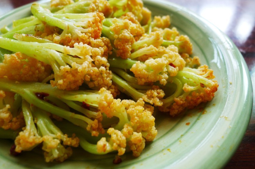 豆豉酱爆有机花菜