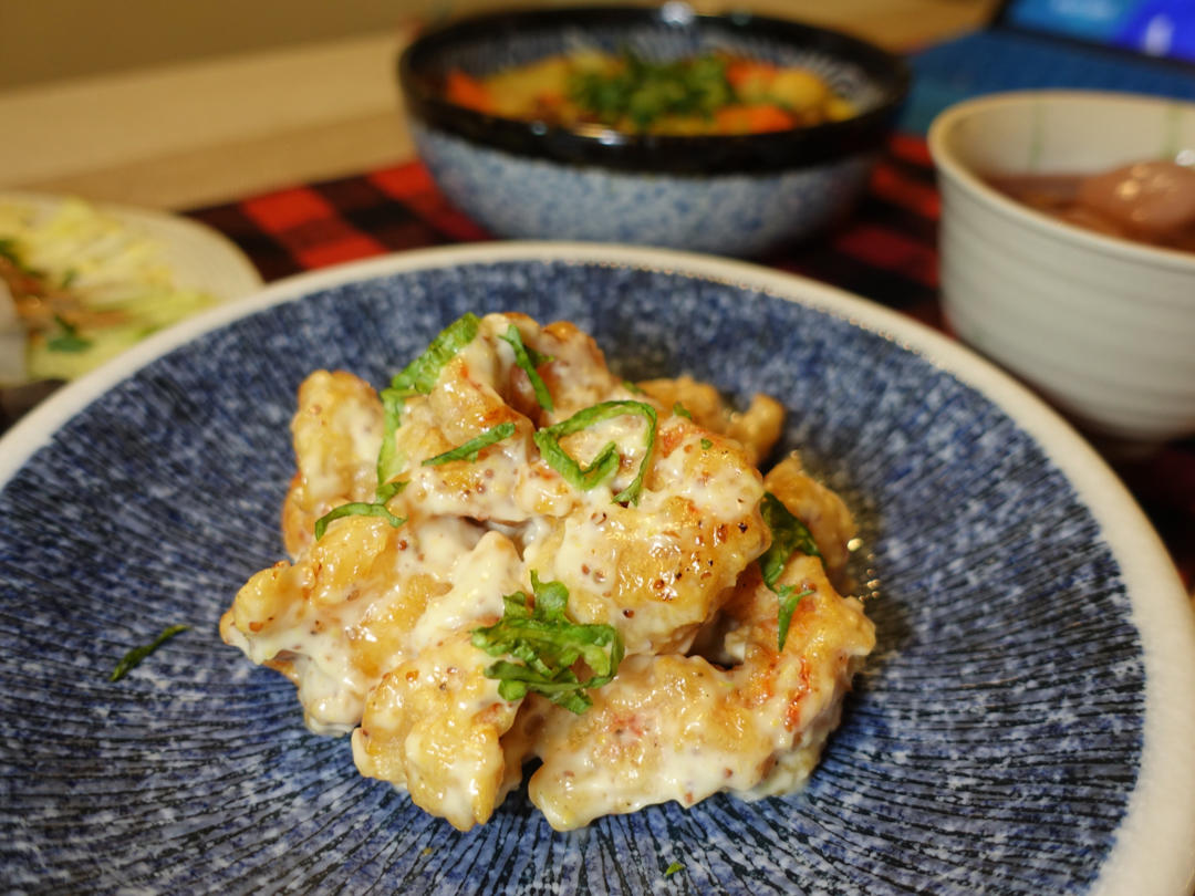 在家也能做大菜之2~“芥末虾球”