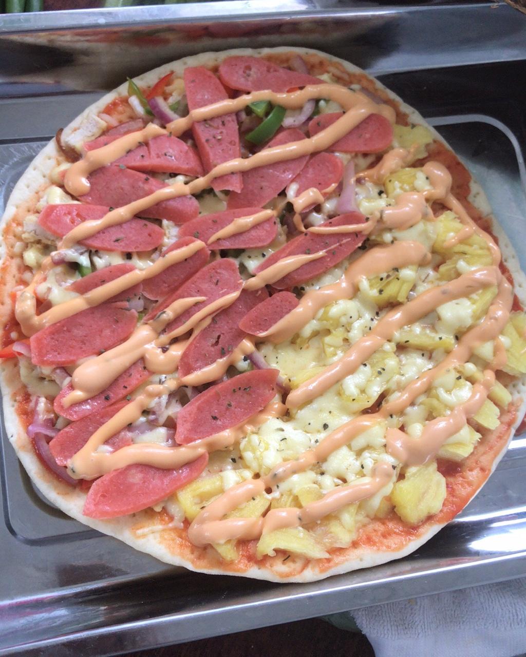 平底锅脆底香肠披萨