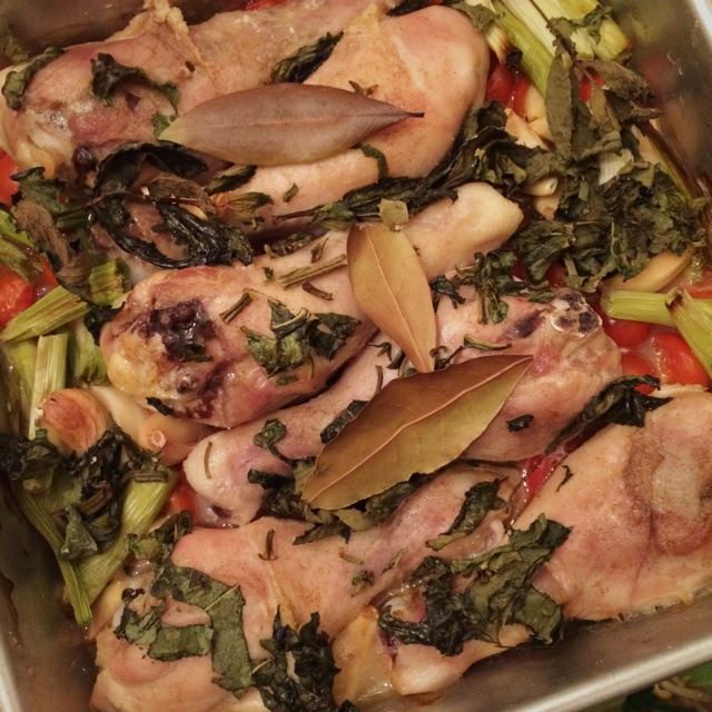 香蒜蕃茄烤鸡腿