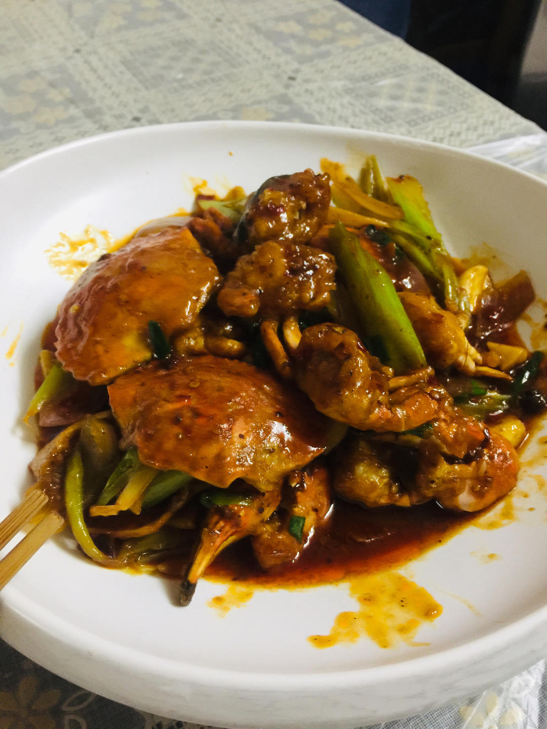 葱姜香炒梭子蟹🦀️