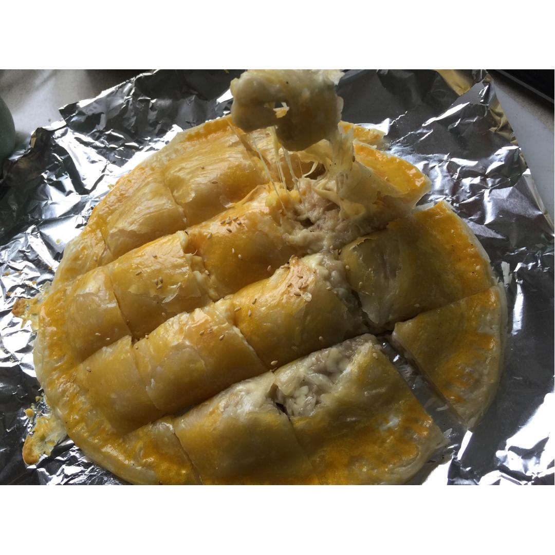 手抓饼苹果&香蕉双拼芝士派