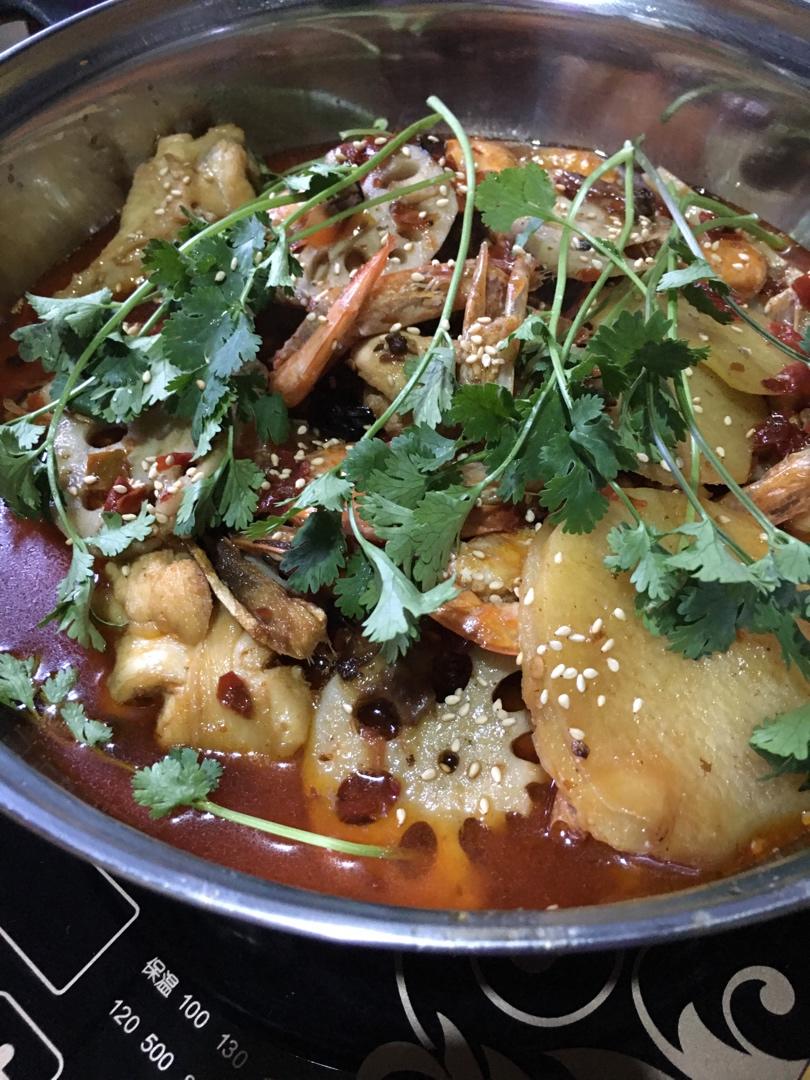 自制苏到胃的王婆大虾火锅