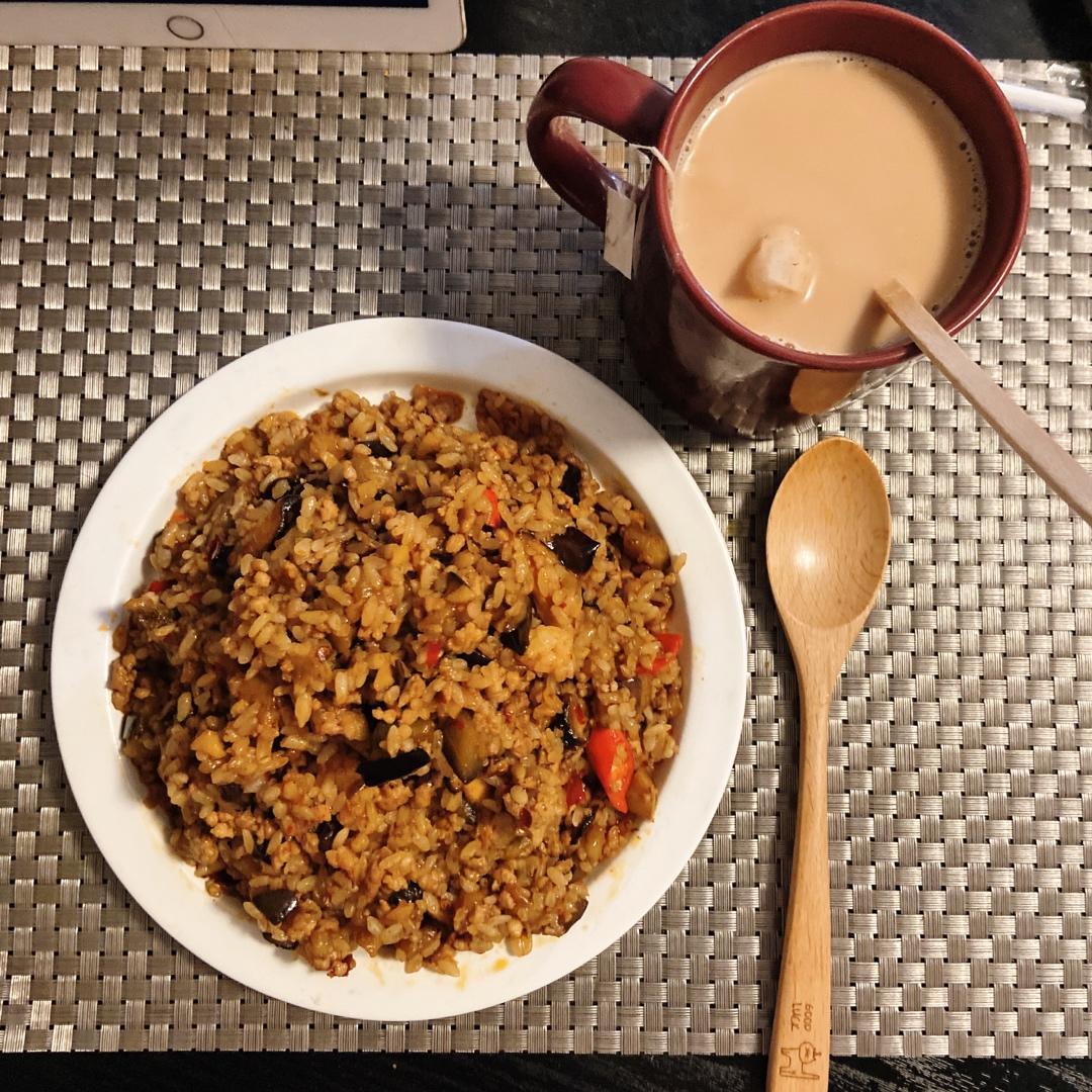 特别好吃的茄子炒饭