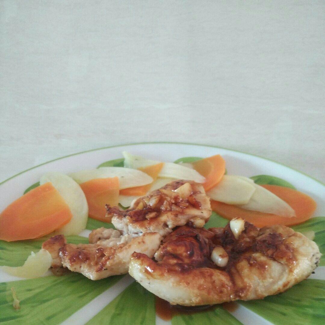 酷炫屌炸天好吃的煎鸡胸肉（香蒜蜂蜜煎鸡胸肉）