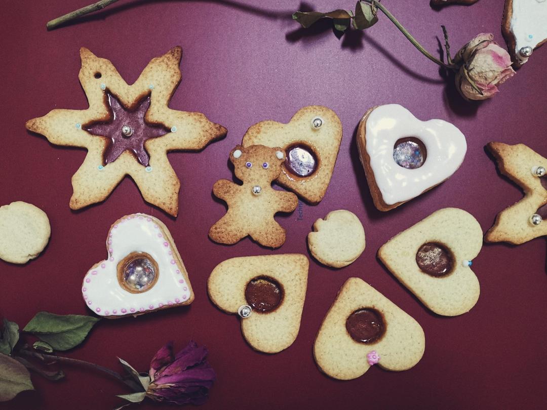 圣诞树透明糖心饼干