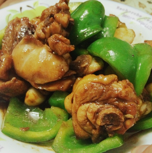 青椒焖鸡