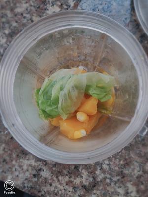 6个月以上宝宝辅食南瓜玉米生菜米糊的做法 步骤3