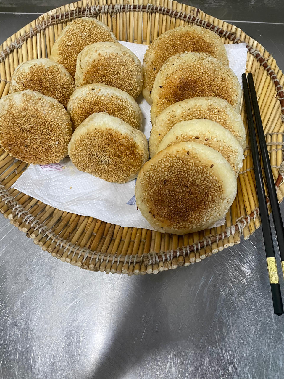芝麻椒盐烧饼 外酥里软特别好吃 附细节视频详解