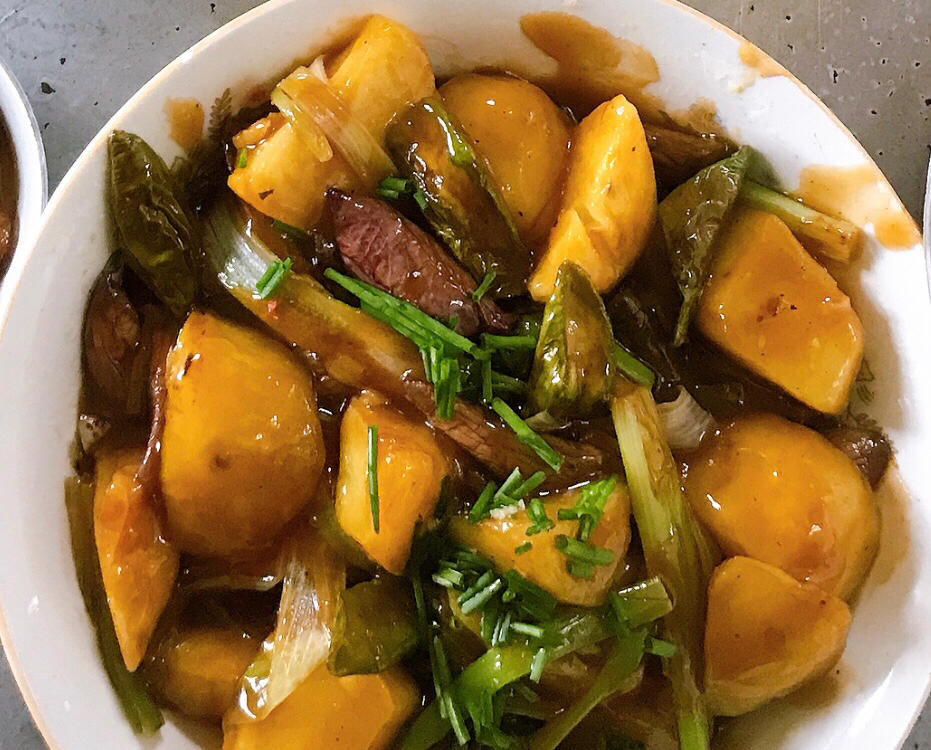 少油地三鲜（空气炸锅版）