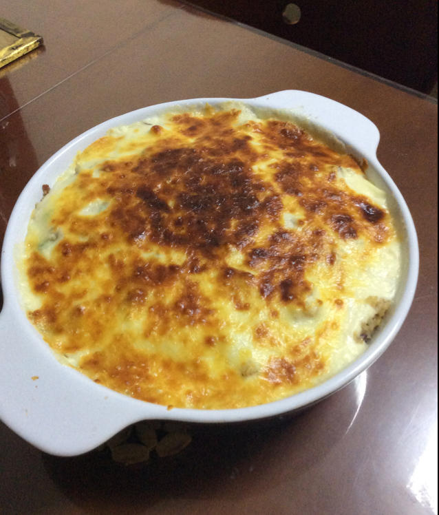 海鲜焗饭 Seafood Fried Rice with Cheesy Topping