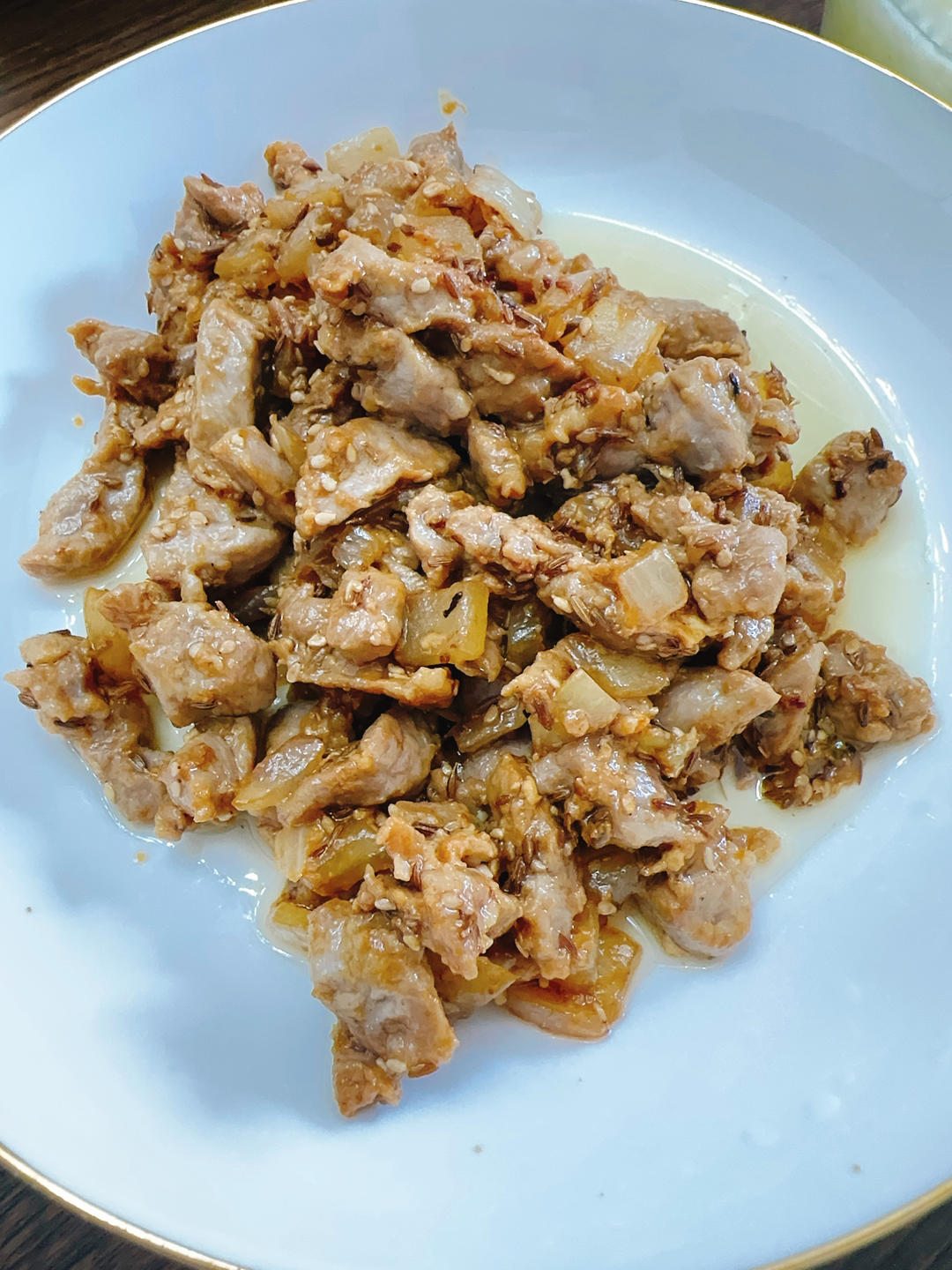 孜然香嫩牛肉，超简单，只需两步